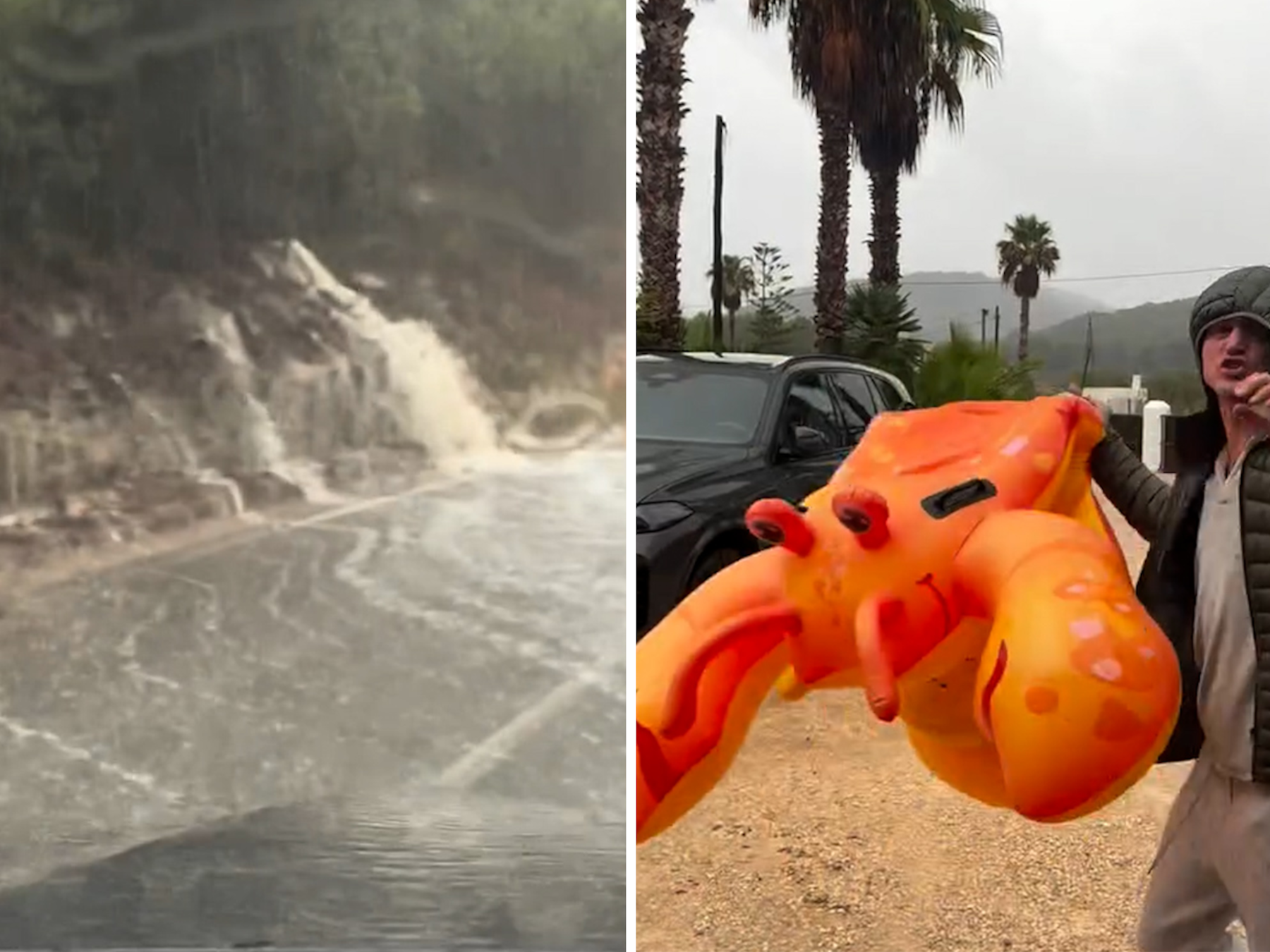 BN'ers delen video's van noodweer op Ibiza