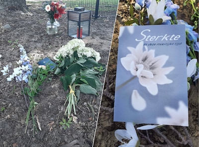 Bloemen en kaarsen op plek van fataal ongeluk waarbij jongen (15) omkwam: ‘Ongelofelijk trieste gebe