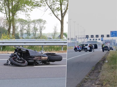 Ongeluk met motor op A2: weg gedeeltelijk dicht