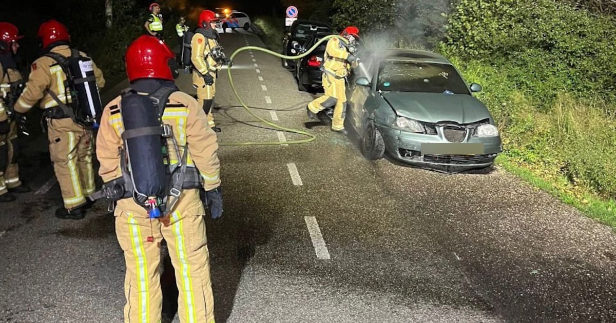 Ernstig beschadigde auto uitgebrand in Bakel