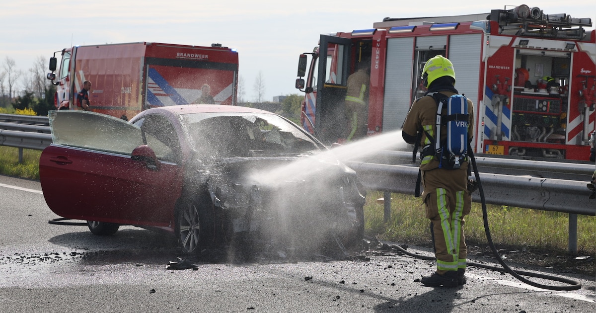A9 weer vrijgegeven na ongeval met brand bij Beverwijk