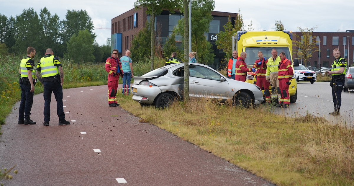 Auto vliegt uit de bocht en botst tegen boom in Groningen