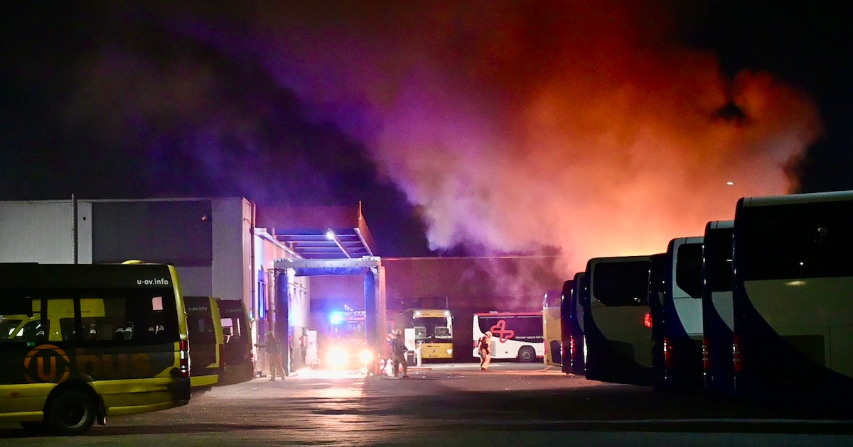 Twee bussen verloren gegaan bij brand bij bij busvervoerbedrijf in Vianen