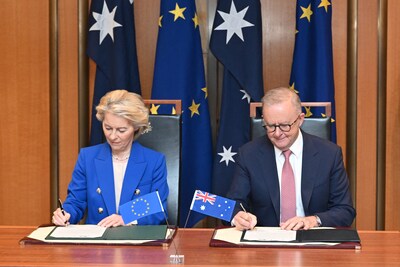 Australia and EU sign major free trade agreement after years of negotiations