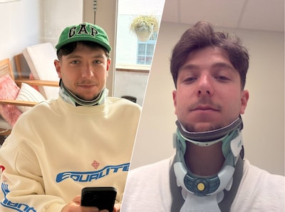 Na botsing met een reclamebord speelt Dean (22) zijn wedstrijd uit met een gebroken nekwervel: ‘Ik h