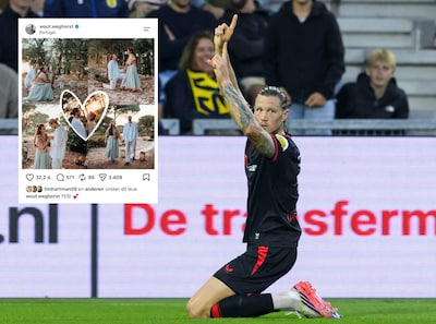 Wout Weghorst blij met goal en verloving: ‘Ik kreeg dit door in gebed en toen mocht de hele wereld het weten’