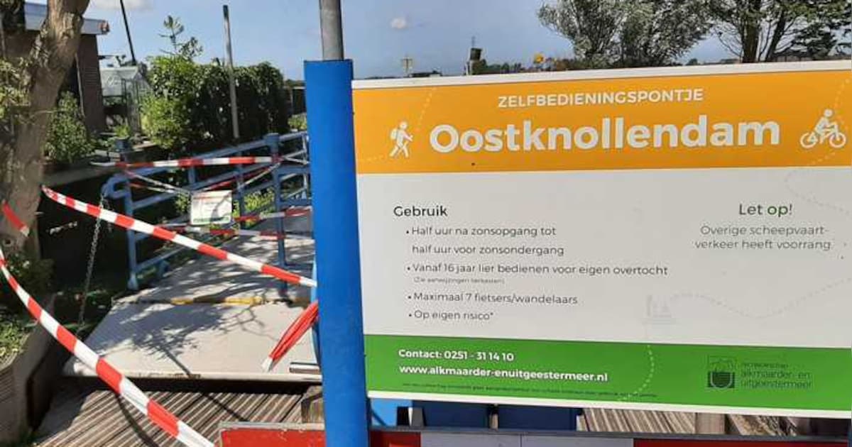 Meerdere pontjes in recreatiegebied Alkmaarder-Uitgeestermeer uit de vaart door hitte en defecten