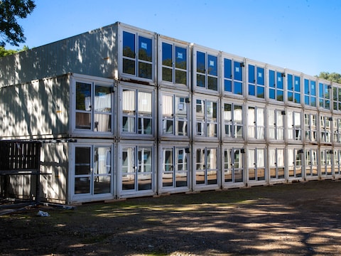De containerwoningen aan de Pagelaan in Utrecht.