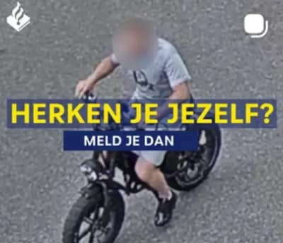 Boze fatbiker achtervolgt auto bij KFC in Apeldoorn en gooit steen door de ruit