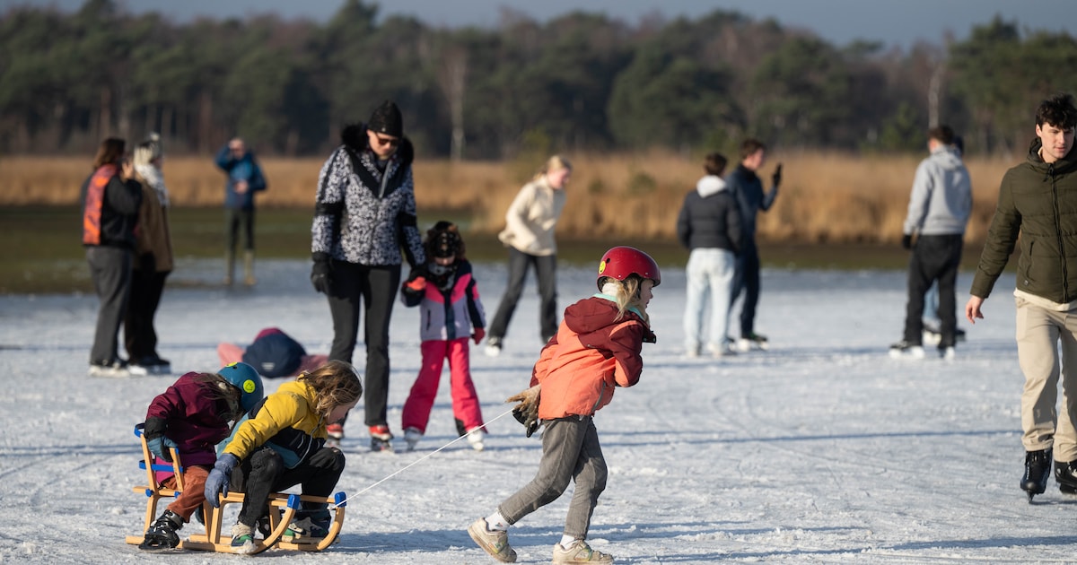 Ijspret van korte duur: vandaag mag er niet meer geschaatst worden op de Kalmthoutse Heide