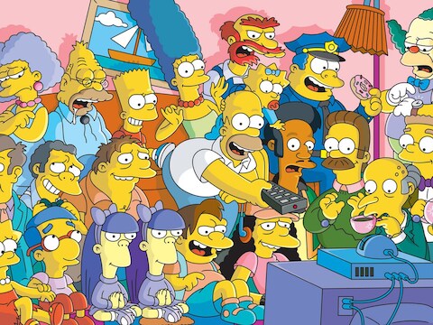 Een deel van de vele personages uit ‘The Simpsons’.