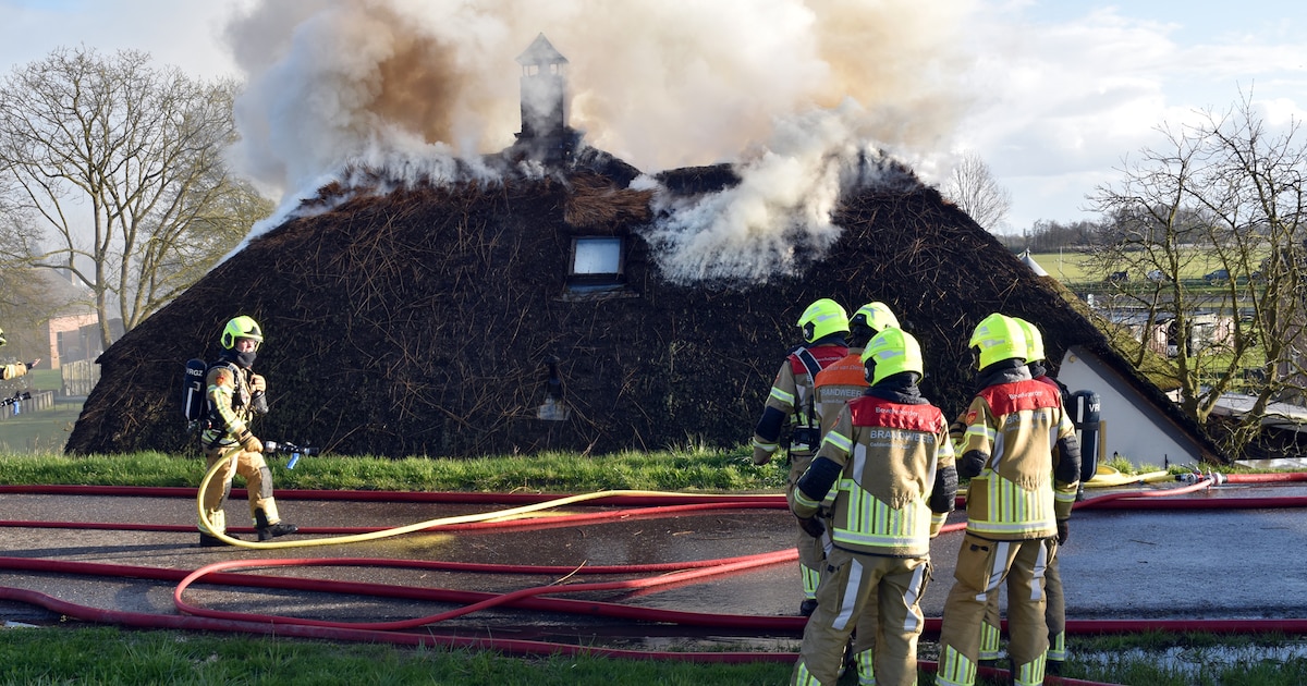 Brand legt woning met rieten kap in Zuilinchem volledig in de as