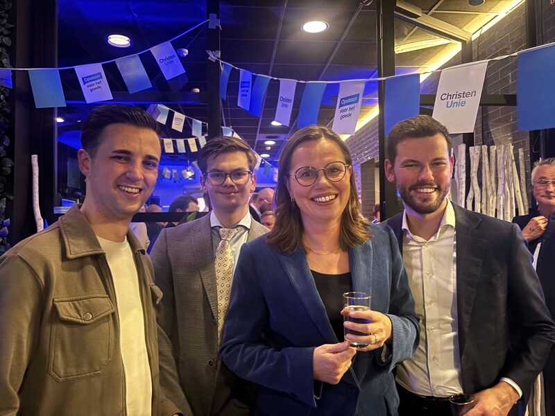 De ChristenUnie, met voorvrouw Mirjam Bikker in het midden.