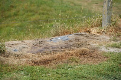 Drugsafval gedumpt in de natuur bij Sprang-Capelle