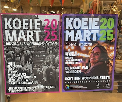 Wat een slechte posters voor de Koeiemart! Dan maar eentje zelf ontwerpen, dacht Marcha