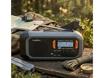 Draagbare DAB+/FM radio met noodfuncties - Nedis