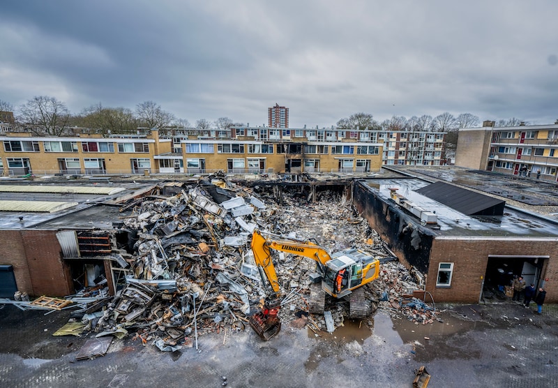 Ravage na de explosie aan de Schammenkamp.
