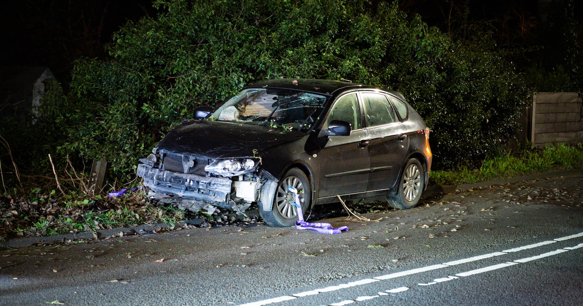 Auto total loss na eenzijdig ongeluk in Spijkenisse