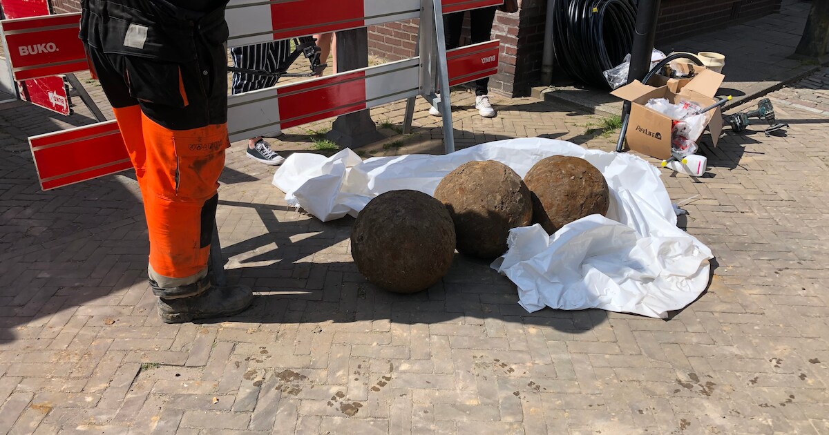 Wéér een opmerkelijke vondst in Vianen: kanonskogels komen waarschijnlijk uit allereerste kanonnen