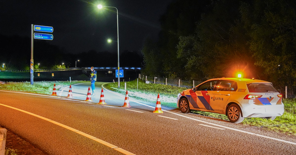 Politieonderzoek vanwege ernstig ongeval met motor op de N33 bij Anderen