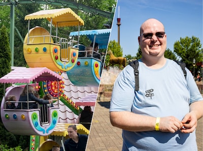 Als Romano in een attractie zit, is hij de rust zelve. Toch klaagt hij pretpark aan om ‘te veel prik