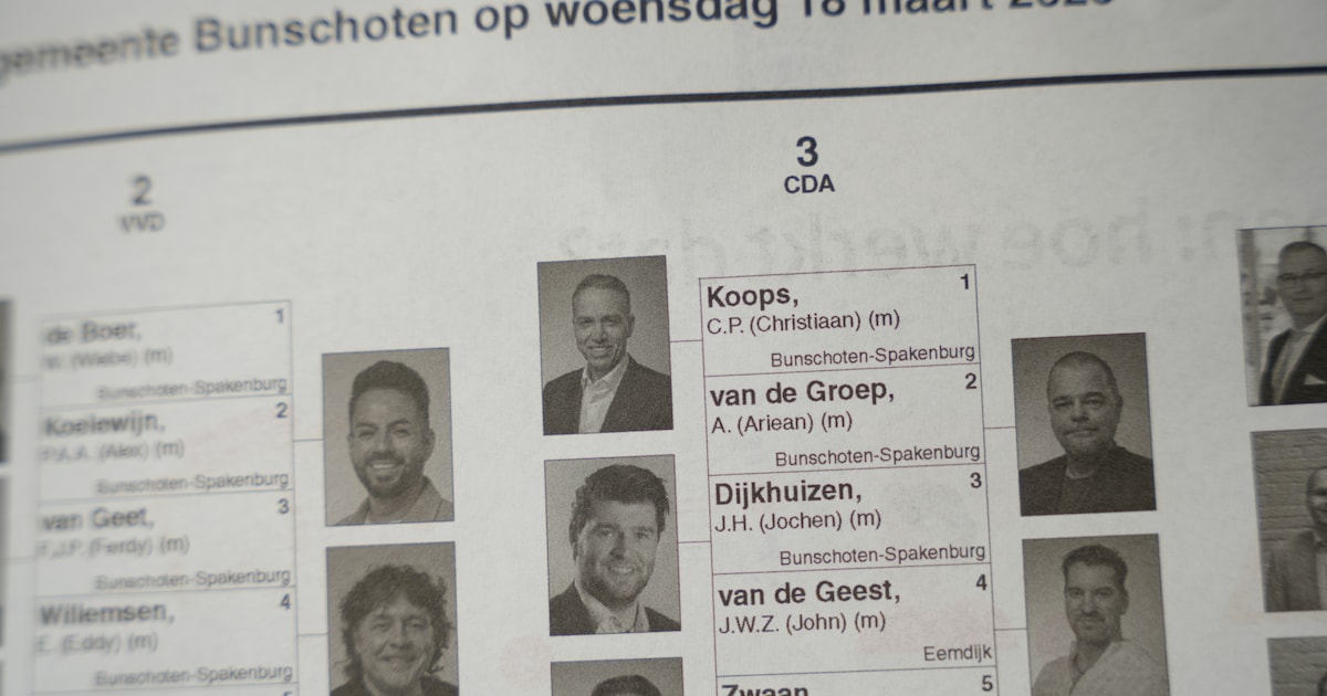 Foute achternaam op kandidatenlijst in Bunschoten: CDA- lijsttrekker Buis heet opeens Koops