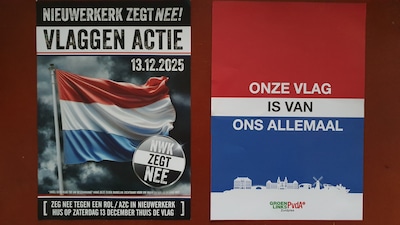 Actie en reactie in vlaggenstrijd in Nieuwerkerk