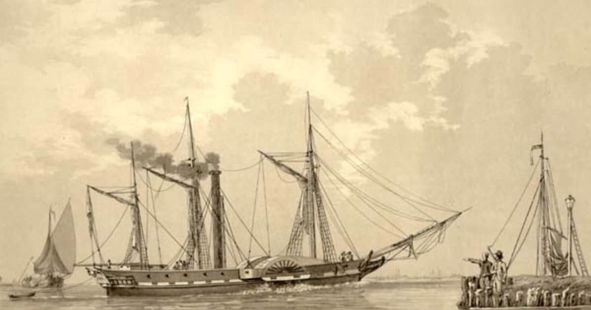 Primeur voor Hellevoetsluis: eerste stoomschip ter wereld dat heen en weer ging over de Atlantische 