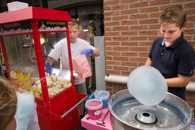 While friends play games, Job and Julian (11) find fun in their business: We do want to earn some money