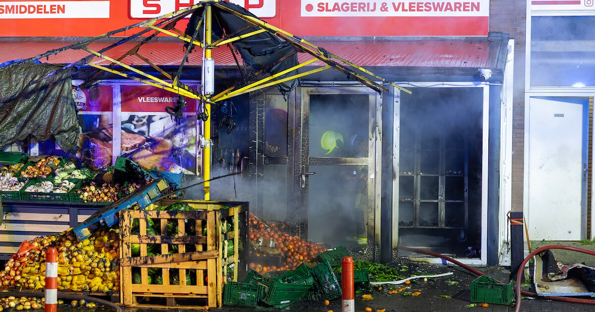Veel schade na brand in Euroshop-supermarkt in Beverwijk