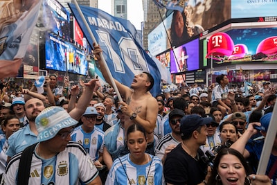 Zelfs voor wereldstad New York is WK-finale Spanje - Argentinië uniek in zijn schaal en omvang