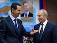 Bashar al-Assad en president Vladimir Poetin in Damascus in 2020.