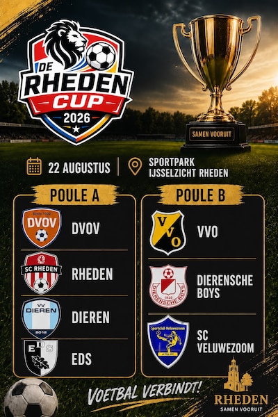 Noviteit bij loting Rheden Cup 2026