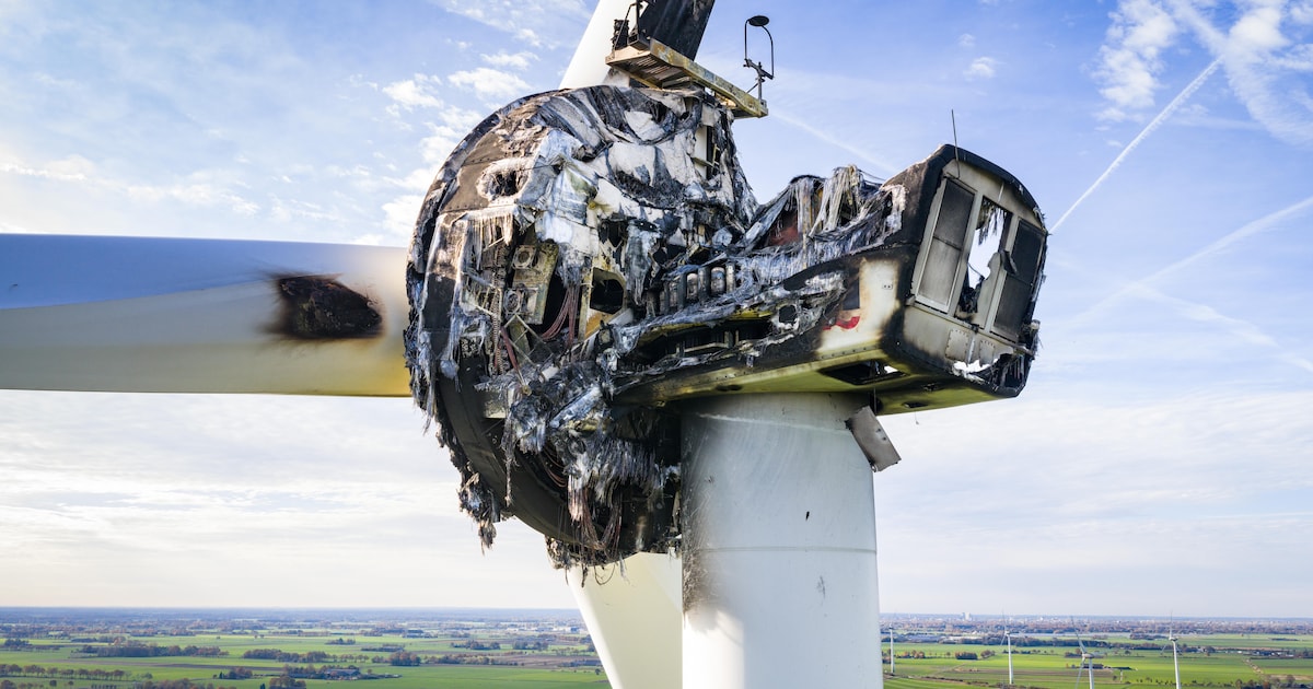 Brand op grote hoogte: blussen windturbine zoals in Nieuwleusen is geen optie