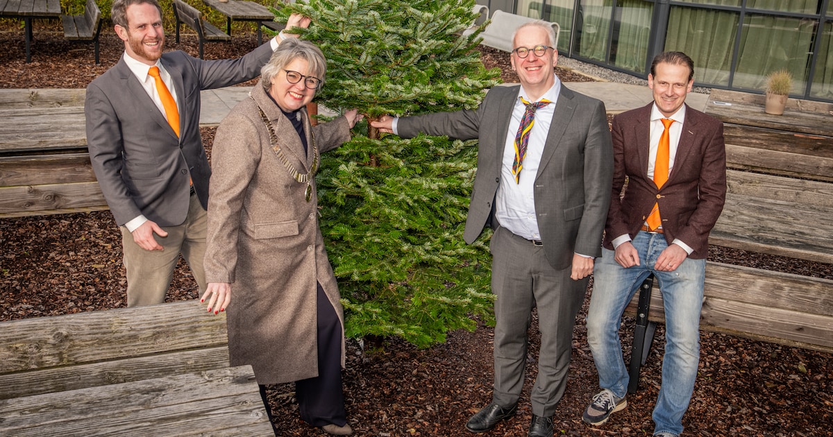 Eerste kerstboom Goededoelenboom-actie overhandigd in Woerden