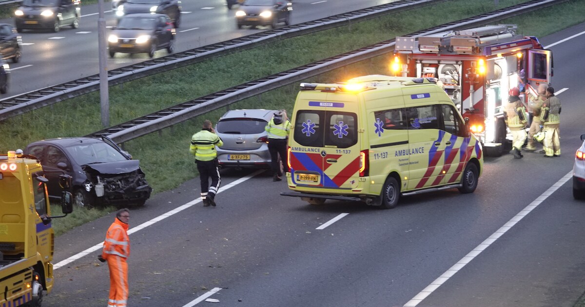 Ongeval met letsel op A7 in Zuidoostbeemster