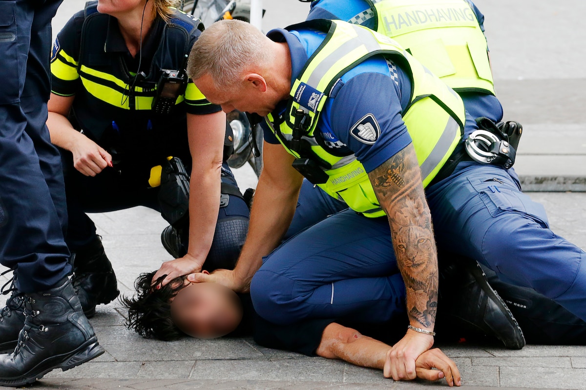 Arrestatie onder Utrechtse Bollendak.