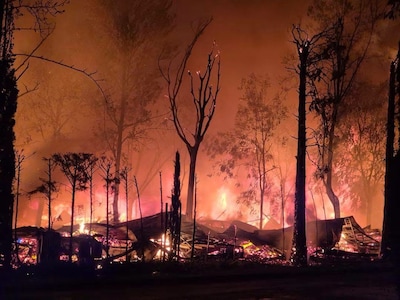 Nederlanders op camping Bella Italia vluchten voor grote brand: ‘Het was één grote vuurzee’