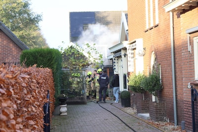 Brandje in schuur in de achtertuin in Ederveen
