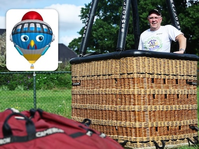 Een kip als ridder: bijzondere Barneveldse luchtballon is nog onzeker voor Ballonfiësta