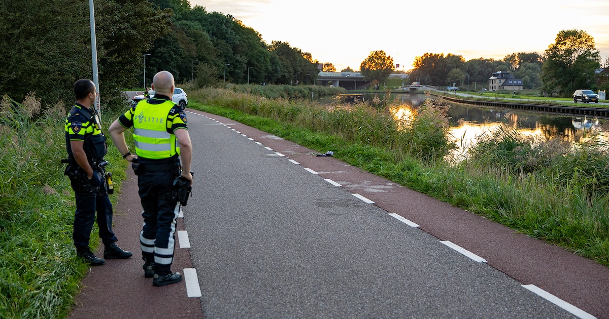 Canta in kanaal beland in Amsterdam-Noord