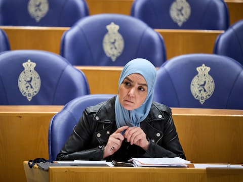 Esmah Lahlah (Groenlinks-PvdA) tijdens een debat.