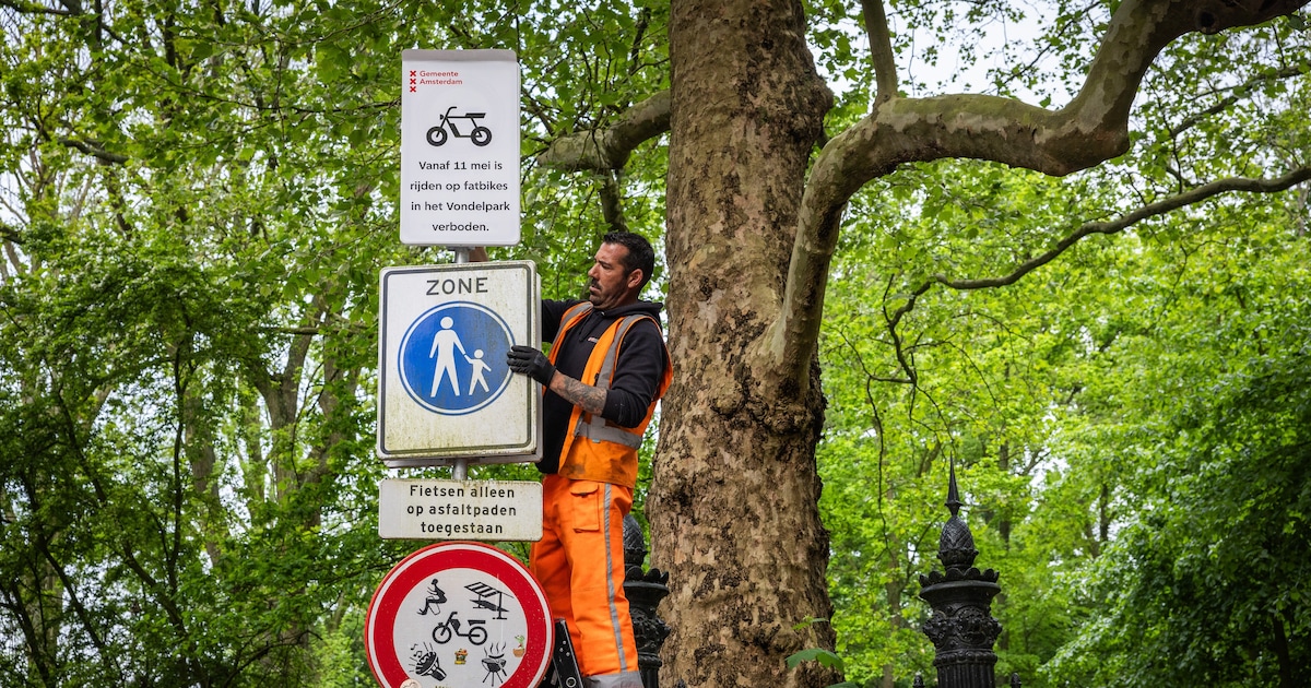 Gebiedsverbod gaat in: vanaf maandag geen fatbikes meer toegestaan in Vondelpark