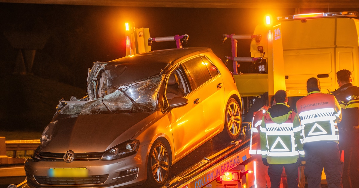 Automobilist heeft engeltje op schouder bij harde botsing op de A2 bij Nieuwegein