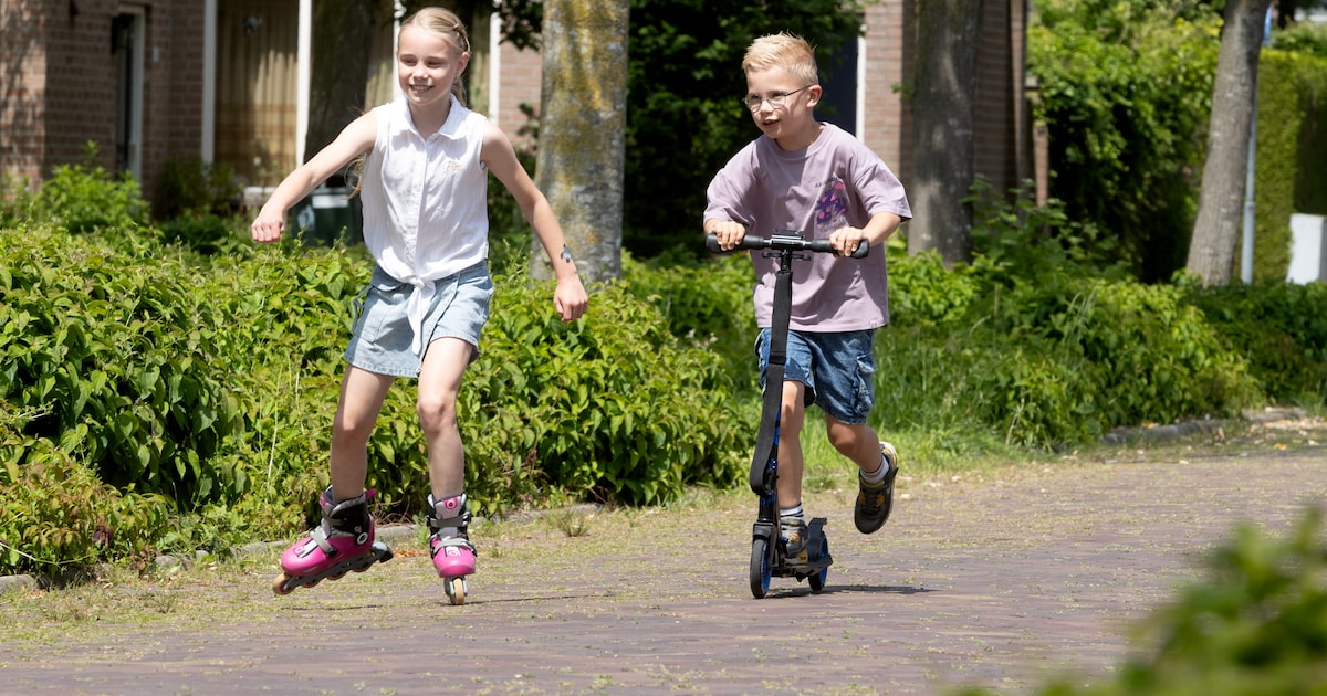 Sport en knutselen in Valthermond met skeeleren en schepnet maken
