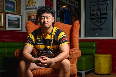 Japanse rugbyer Ryusuke ‘draak’ Araki strijkt neer bij RC Eemland: ‘We gaan absoluut voor de titel’