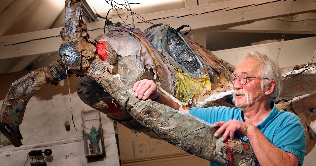 Kunstenaar Nol geeft na expositie in Gorinchem zijn kunst gratis weg ...