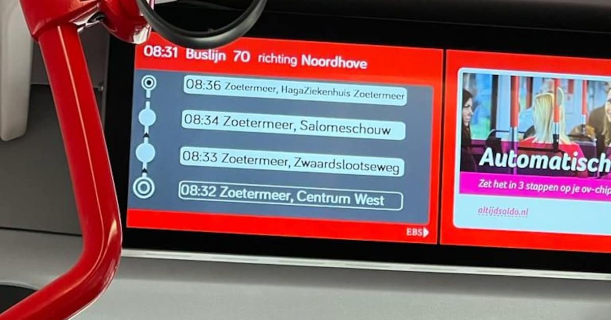 Halvering aantal ritten bus 70 naar HagaZiekenhuis voorlopig van de baan