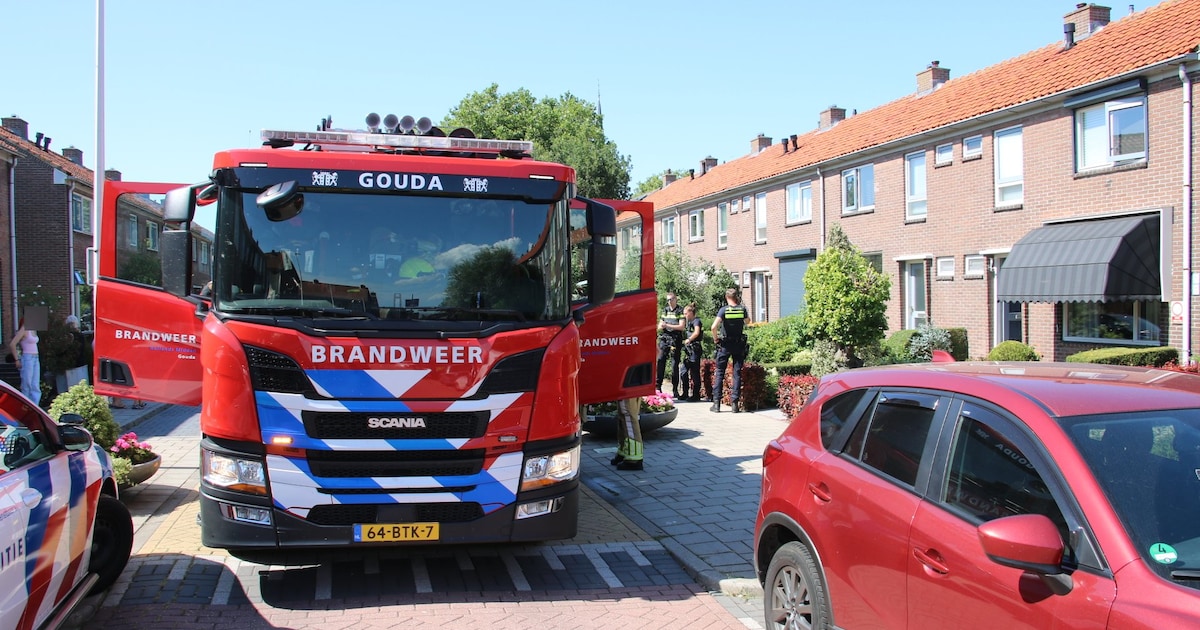 Kleine brand in schuur aan St. Victorstraat in Waddinxveen onder controle