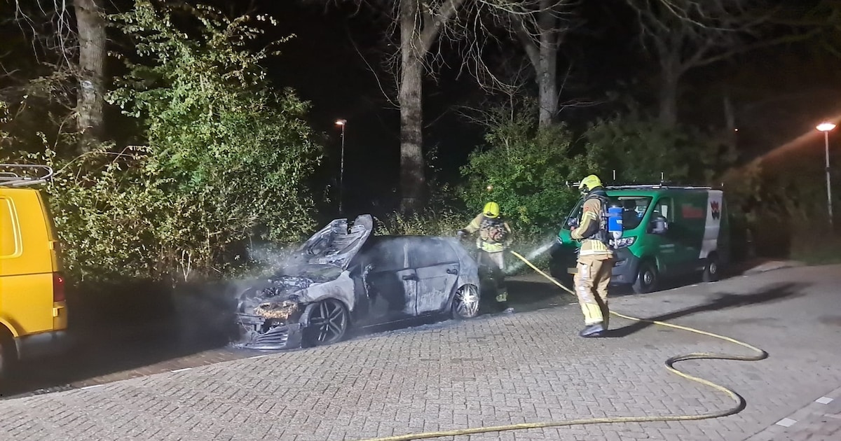 Auto volledig uitgebrand aan de Anemonenstraat in Den Helder